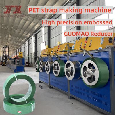 Máquina de Fabricação de Cinta PET de 9-32MM de Largura com Controle PLC Usando Flocos de Garrafa PET Reciclada