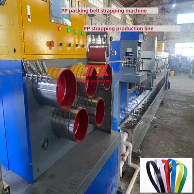 Máquina para fazer cintas de embalagem PP controlada por PLC Linha de produção de cintas de embalagem PP com materiais pp 100% reciclados