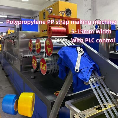 Linha de produção de extrusão de plástico PP 4Straps com PLC