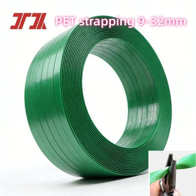 Cintas de PET de alta velocidade de 16 mm, de PET verde, para ferramentas manuais/elétricas de fixação de cintas