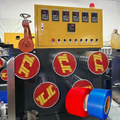 Equipamento de produção de fita de embalagem de PP de 5 mm de alta eficiência Máquina de fabricação de fita PP com controle automático