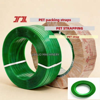 Correias de embalagem PET verdes de alta velocidade de 16 mm Cintas de aço de plástico PET Correia de embalagem PET