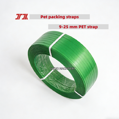 Cinturão de embalagem de PET verde de alta velocidade de 19 mm para ferramenta de enrolamento pneumático
