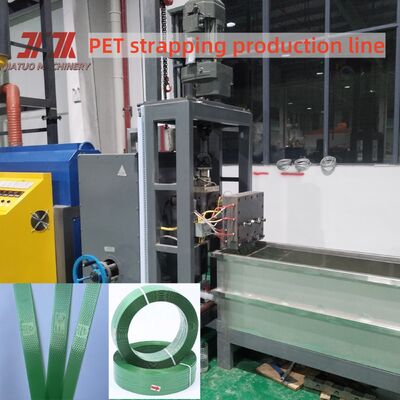 Linha de produção de tiras de PET de alta velocidade > 150 m/min com máquina de enrolamento automática