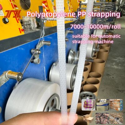 Cinturão de embalagem de PP de largura de 5-19 mm com resistência à tração de 60-300 kgf para embalagem de cartão