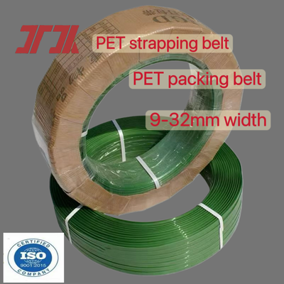 Cinta PET verde 16mm cinta de embalagem PET automática cinta PET para ferramentas de cintagem automática