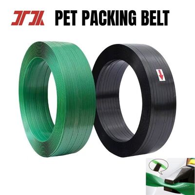 Cinturão de enxaguamento em PET em relevo verde de 16 mm para enxaguamento automático e embalagem segura