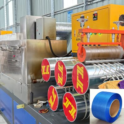 220V Linha de produção de correia Pp de parafuso único de tensão personalizada com controle PLC