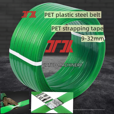 Cinturão de embalagem em PET verde com cinta PET de correia PET para ferramentas de correia pneumática