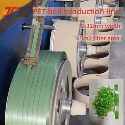 Máquina de Extrusão de Fita PET de 9-32mm com Flocos de Garrafa PET Reciclada e Controle PLC Totalmente Automático