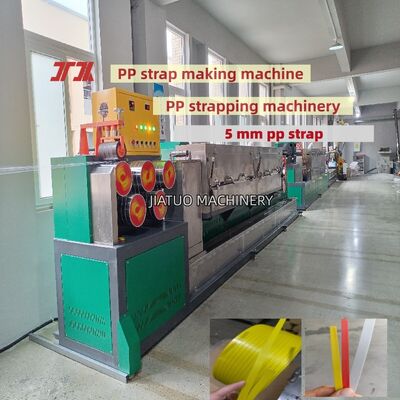 Equipamento de produção de fita de embalagem de PP de 5 mm de alta eficiência Máquina de fabricação de fita PP com controle automático