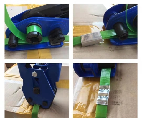 Máquina de colocação de correias Handheld dos PP do polipropileno semi auto com bateria de lítio