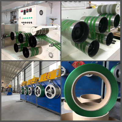 Máquina de fabricação de tiras de plástico PP PET 5-19mm linha de produção de tiras de PP PET sistema de controle PLC