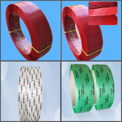 9-32mm Customizado Produtor Preço Pet Plastic Strapping para alta resistência em relevo verde