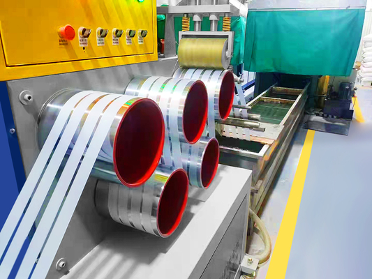 Máquina de fabricação de tiras de PET de 3 tiras de parafuso único de alta velocidade largura/espessura (mm) 9-25/0.6-1.2mm