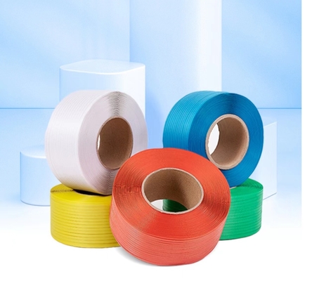 Faixa de embalagem de PP, forte tensão do rolamento, faixa de ligação de PP, 10 kg/rolo, 5-19 mm pode ser personalizada cor