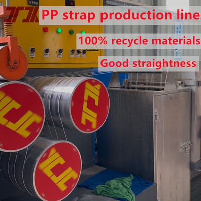 Máquina de fabricação de cintas de polipropileno PP de 45-50KW pode usar material 100% reciclado de PP