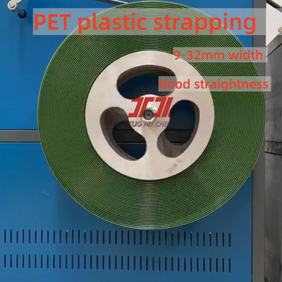 Gráfico 9-32mm personalizado PET Verde Poliéster plástico cinto de fixação de aço para tijolos rochas embalagem