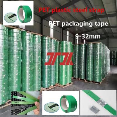 Materiais de Embalagem 9-25mm PET Plástico Aço Cinta PET Palete Cinta PET Aço Cinta para Máquina de Cintar Pneumática Máquina de Cintar Manual