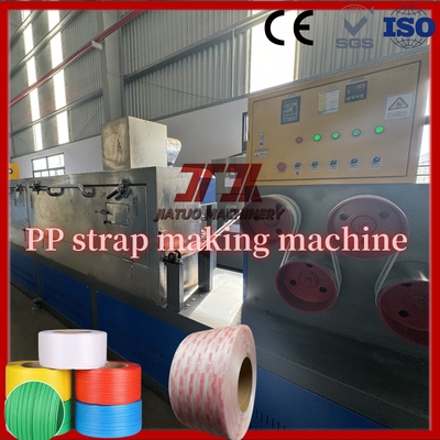150kg Material Barril Máquina de Fabricação de Faixas de PP Automática Com Controle PLC E Cabeça De Matriz Precisa 5-19mm Largura