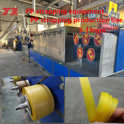 Máquina de fabrico de tiras de correia de PP 9-15 mm equipamento de tiras de correia de sandwich de PP de parafusos duplos Cinturão automático de PP