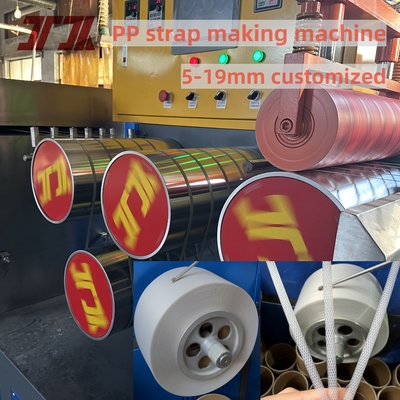 Linha de produção versátil de tiras de PP para diferentes materiais de tiras de 5-19 mm