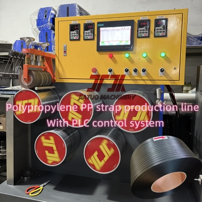 Máquina de fabricação de tiras de plástico de largura de 5-19 mm com controle PLC e enrolador automático