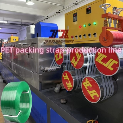 Linha de Produção de Fitas Duplas PET 180kg/H com Controle PLC e Velocidade de Operação de 100-160m/min