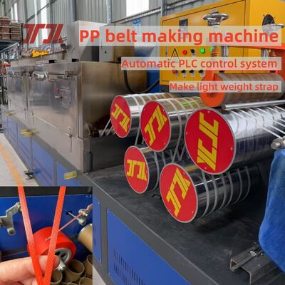 Máquina de produção de tiras de polipropileno PP de 360-380 kg/h de capacidade com controlo PLC