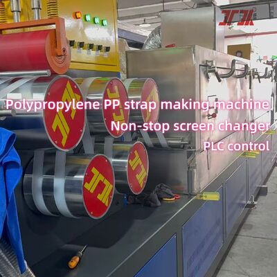 Máquina de fabricação de tiras de material reciclado de uso de PP com trocador automático de tela