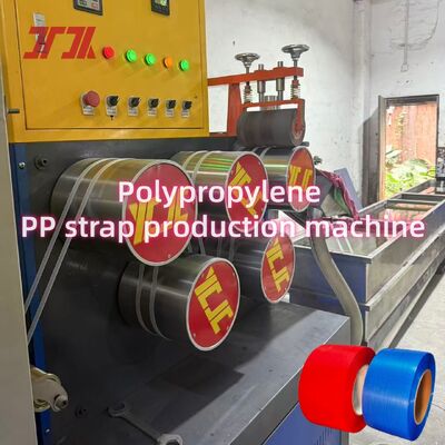 Máquina de Fabricação de Faixas de PP de 5-19 mm com três dispositivos de tração e sistema de controle PLC