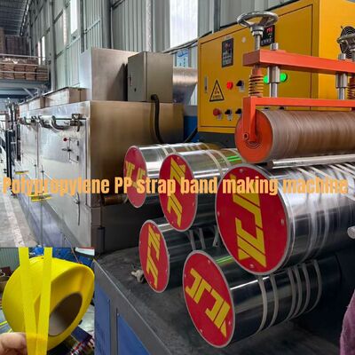 Linha de Extrusão de Fita de Amarração PP de Economia de Energia de 300m/min com Parafuso 38CrMoAlA para Cinta de Baixa Curvatura