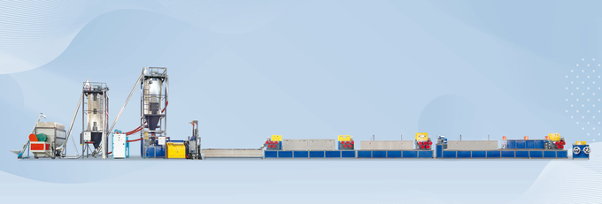 Tipo integral linha de produção plástica máquina da correia 2 da extrusão da correia de 9-32mm PP